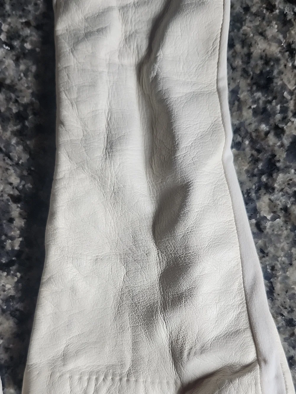 Vtg Van Raalte Ivory Leather Long Opera Gloves Size 8